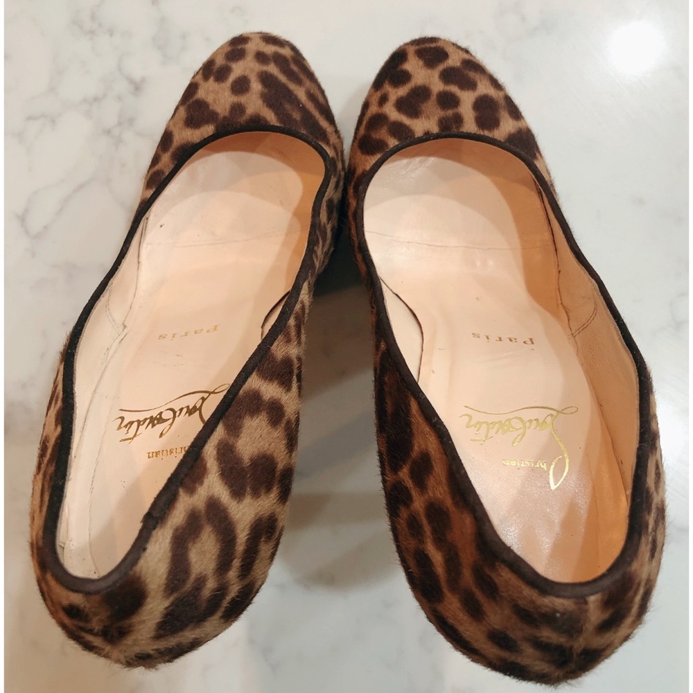 CHRISTIAN LOUBOUTIN Leopard Pony Hair Bianca Heels - Picture 11 of 16